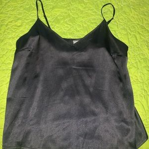 ASOS black satin top SZ 12